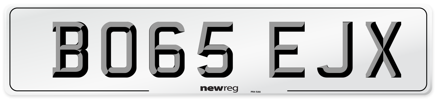 BO65 EJX Number Plate from New Reg